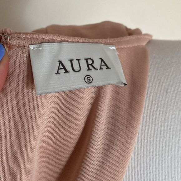 Aura the Label Peach Maxi Cutout Dress Size Small New With Tags - Picture 10 of 15